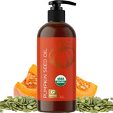 Maple Holistics pumpkin seed oil bottle showing organic purity for versatile use