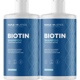 Maple Holistics Rosemary Biotin Shampoo bottle demonstrates vegan volumizing formula for fine hair.