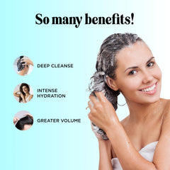 Maple Holistics rosemary biotin shampoo label emphasizes clean ingredients and sulfate-free formula.
