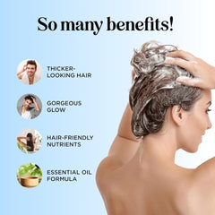 Maple Holistics Rosemary and Biotin Shampoo lather highlights gentle cleansing for thinning hair.