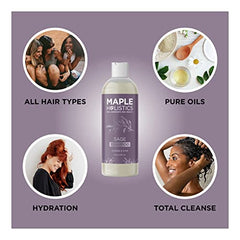 Maple Holistics Sage Rosemary Shampoo rich foam provides refreshing cleansing.
