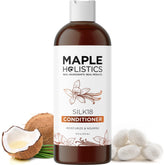 Maple Holistics Silk18 bottle with pump for easy application and deep hydration.