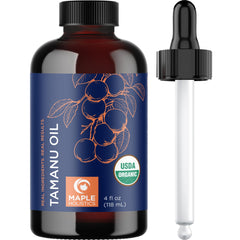 Maple Holistics Tamanu Oil bottle ready for skin hydration