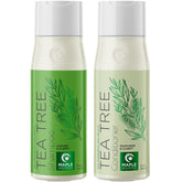 Maple Holistics Tea Tree Shampoo bottle showing sulfate-free cleanse for oily scalp.