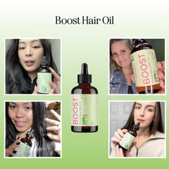 Maple Holistics rosemary hair oil serum pump bottle for easy application and frizz control.