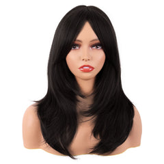 MapofBeauty 20inch layered bangs wig front view for versatile daily styling