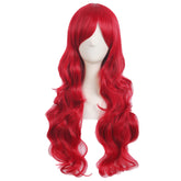 MapofBeauty 28in bright red wig front view for bold event-ready style