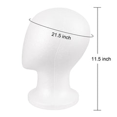 MapofBeauty foam mannequin head close-up highlights smooth surface for gentle wig styling