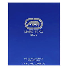 Marc Ecko Blue bottle close-up highlights crisp citrus and plum opening