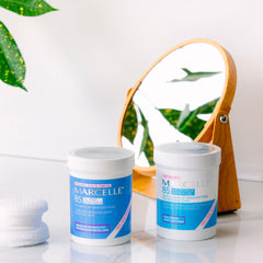 Marcelle eye pad in hand demonstrates quick no-rinse removal.