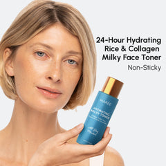 MAREE Hydrating Milky Toner pump-dispense shot demonstrates quick-absorbing hydration.