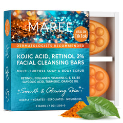MAREE Kojic Acid Soap lather for gentle cleansing with brightening potential