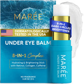 MAREE Under Eye Balm Stick packaging shows a compact travel-friendly design.