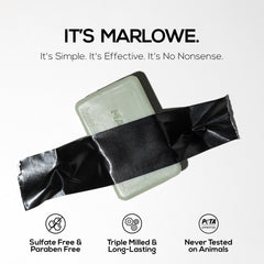 MARLOWE No. 108 exfoliation with pumice and willow bark for smoothing texture.