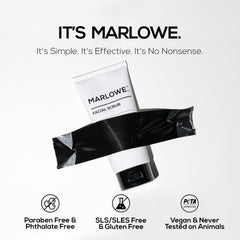 MARLOWE No.122 Facial Scrub with pine-agarwood scent evoking a fresh woodsy mood