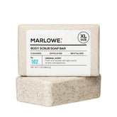 MARLOWE No 102 body scrub bar front view for smoother skin prep