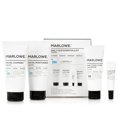 Marlowe No.204 daily face wash bottle cleanses skin and removes oil and impurities.