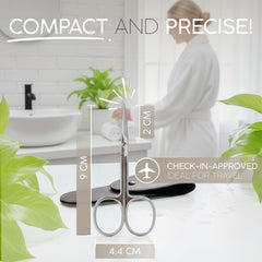 marQus Solingen curved cuticle scissors close-up reveals extra-sharp German steel edge.