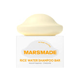 MARS MADE Rice Water Shampoo Bar 2.0 closeup shows nourishing texture for daily use