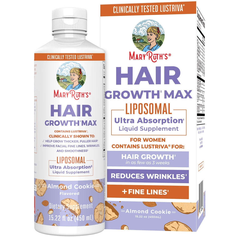 MaryRuth Organics Hair Growth Max Liposomal bottle for thicker hair