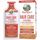 MaryRuth Organics hair growth vitamins bottle on counter for daily hair health