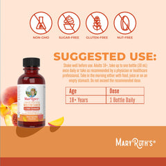 MaryRuth Organics Liquid Multivitamin label close-up highlighting Lustriva ingredient.