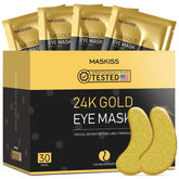 Maskiss 24k Gold Under Eye Patches pack provides quick hydration and subtle puffiness relief.