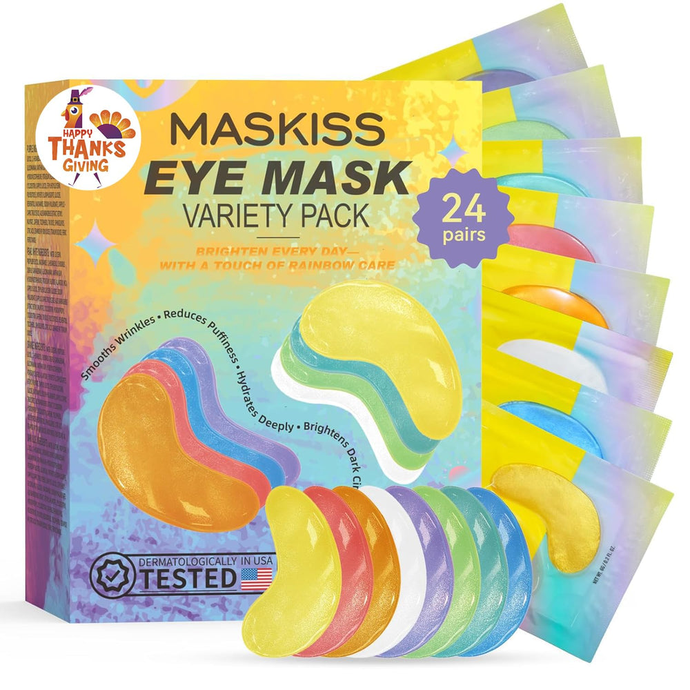 Maskiss under eye patches 8-color set packaging showcases variety for different eye concerns.