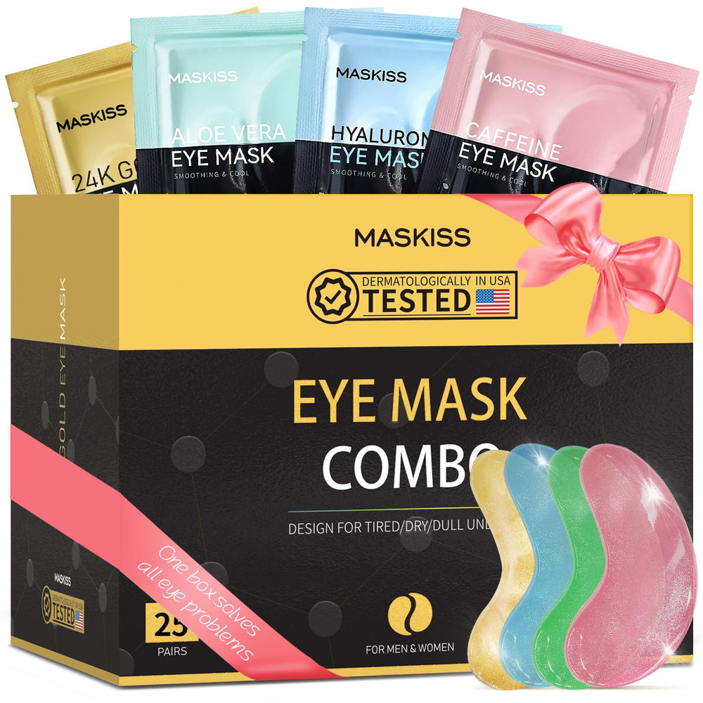 Maskiss Under Eye Patches packaging with individual seals for freshness.
