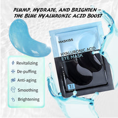 Maskiss Under Eye Patches sheets on the eye showing easy adhesion for refresh