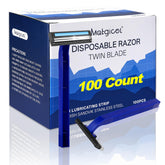 MATGICOL disposable razor bulk 100-count for travel, hotel, or family use.