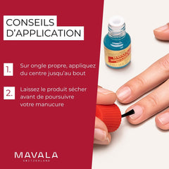 MAVALA Scientifique K+ nails close-up showing reinforced keratin fibers for resilience