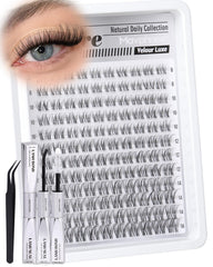 Mavphnee Clear Band Lash Clusters Kit includes application tweezers for precise DIY lash work