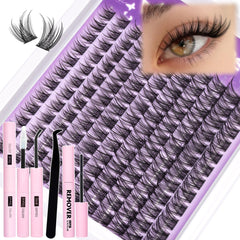 Mavphnee lash clusters 10-16mm set for natural to dramatic looks.