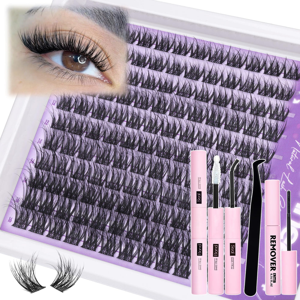 Mavphnee lash clusters kit 120pcs—customizable 10-16mm lengths for wispy natural lift.