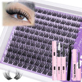 Mavphnee lash clusters kit 120pcs—customizable 10-16mm lengths for wispy natural lift.