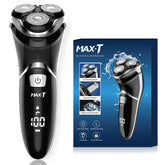 MAX-T men's electric shaver shows the 3D floating head for precise contouring.
