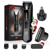 MAXGROOM Manscape 3-in-1 heads show interchangeable system for versatile grooming across body and groin