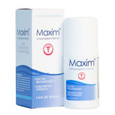 MAXIM clinical-strength antiperspirant roll-on in use provides strong sweat control for daily wear.