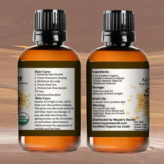 Mayan's Secret sesame oil for face and body application provides quick-absorbing hydration.
