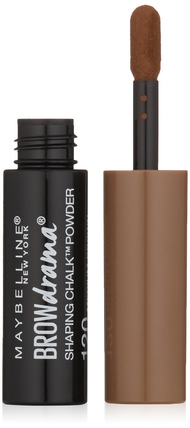 Maybelline Brow Drama chalk powder close-up for smooth brow filling