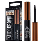 Maybelline Brow Tattoo application brush for precise brow definition at home.