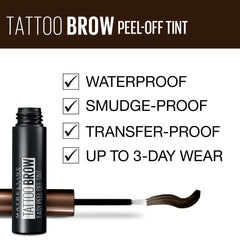 Maybelline Brow Tattoo applied to sparse brows for fuller look