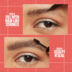 Maybelline Build-A-Brow sealing gel clear finish locks brows in place with a soft feel