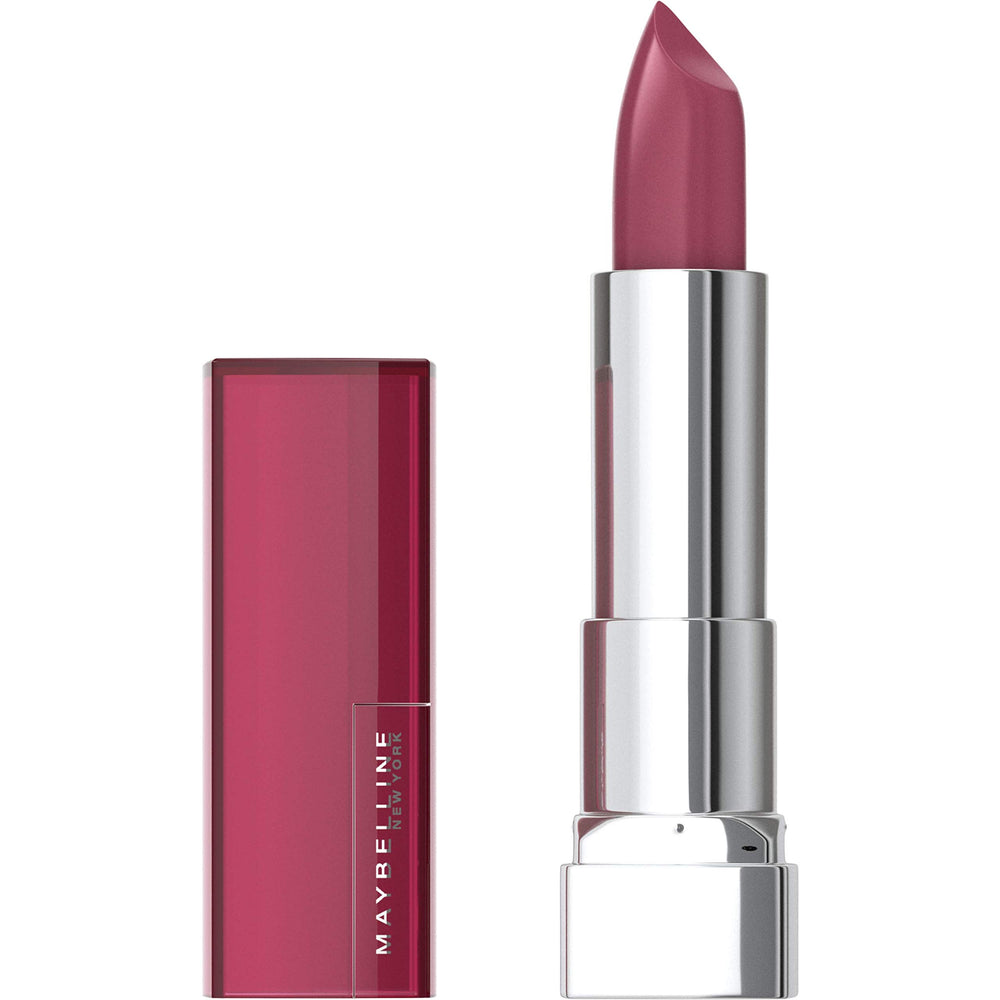 Maybelline Color Sensational packaging shows vibrant shade range for travel-friendly lip color.