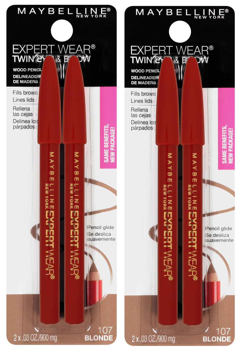 Maybelline Expert Wear Twin Brow & Eye Pencil Blonde pack-2 for dual brow and eye use