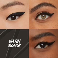 Maybelline Eyestudio Matte Black shade delivers bold true-black definition.