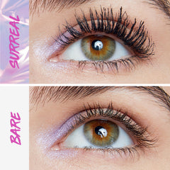 Maybelline The Falsies Surreal Extensions Mascara brush close-up showing lengthening effect