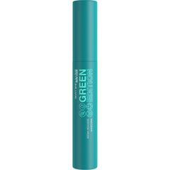 Maybelline Green Edition Mega Mousse Mascara brush in action delivering dramatic, lightweight lashes.