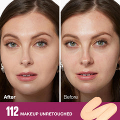 Maybelline Instant Age Rewind Eraser Foundation tube packaging for on-the-go coverage.